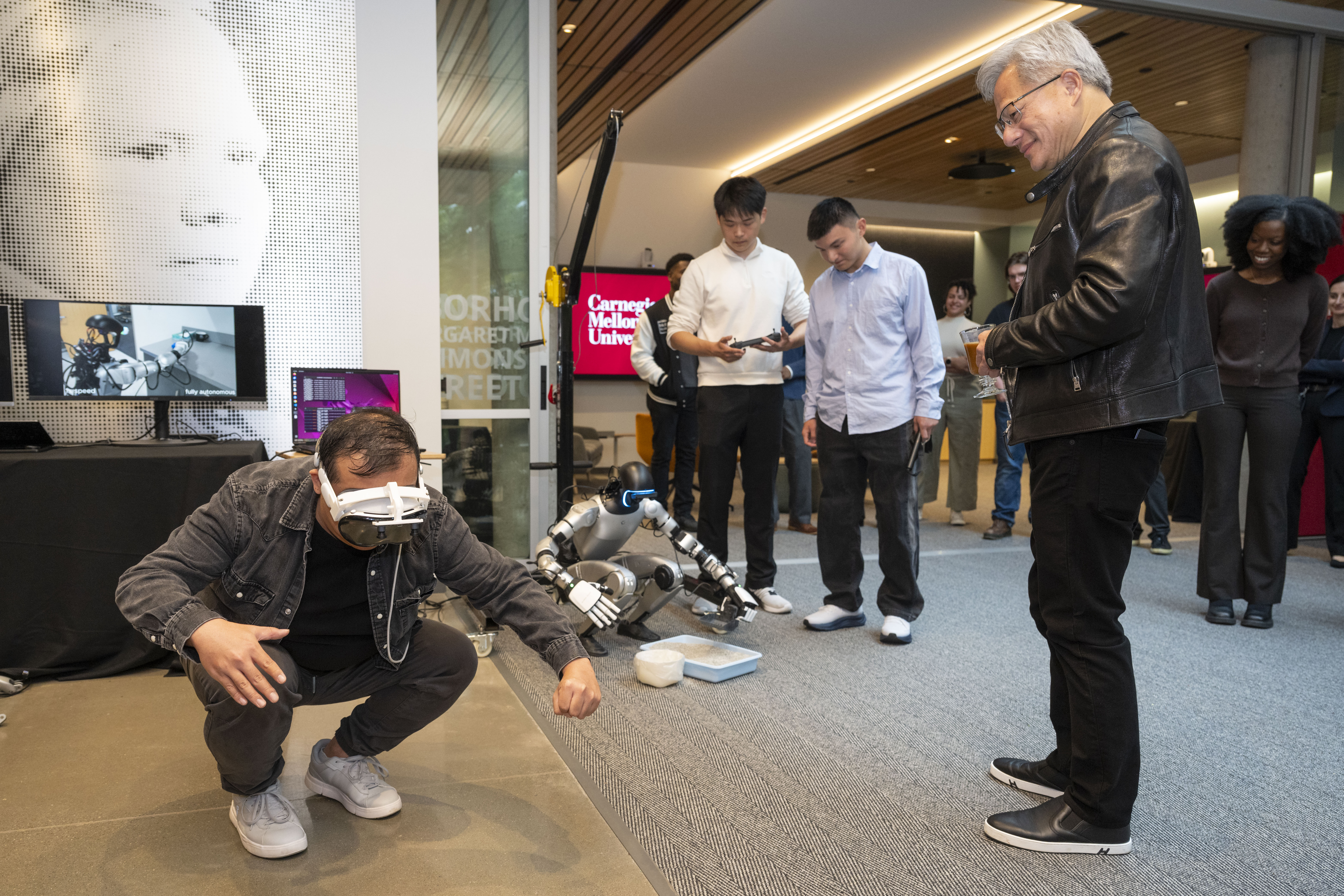 HTD teleoperation system demonstration for Jensen Huang